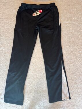 XARA Soccer Europa Trouser Womens Small Black Track Pants NWT
